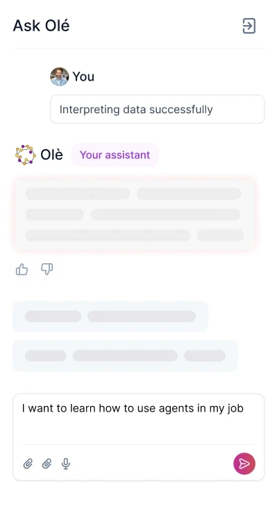 The Ask Olé chat panel